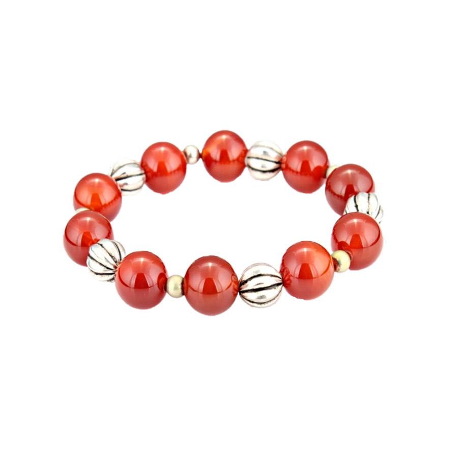 Pulsera de piedras naturales y plata