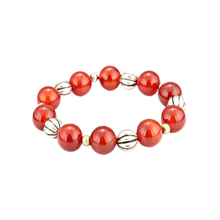 Pulsera de piedras naturales y plata