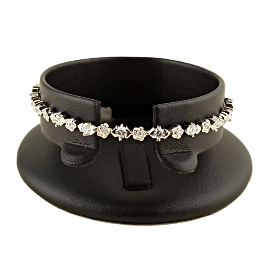 Pulsera de plata con circonitas