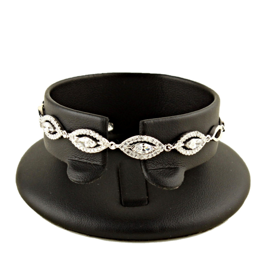 Pulsera de plata con circonitas