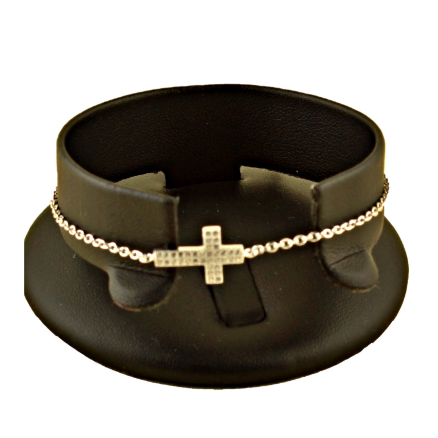 Pulsera de plata con circonitas