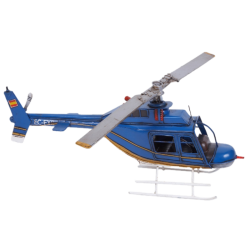 Helicoptero corto azul bell 2069