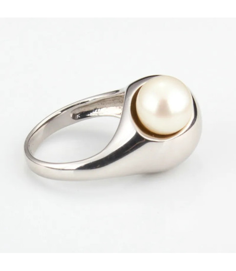 Anillo de perla  y plata| Bisurjoyas