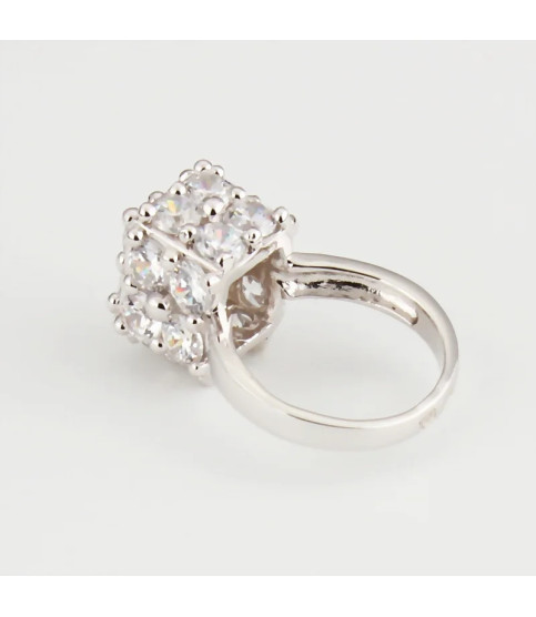 Anillo circonitas cubo| Bisurjoyas