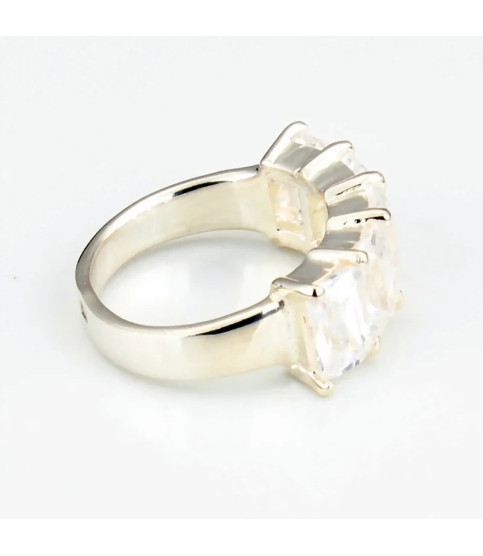 Anillo circonitas plata| Bisurjoyas