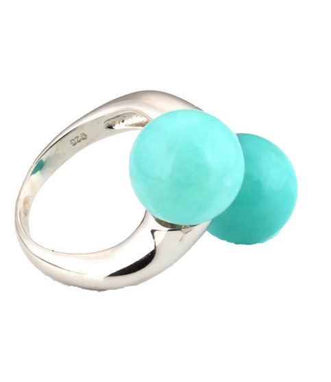 Anillo plata con amazonita| Bisurjoyas Anillo plata con amazonita| Bisurjoyas