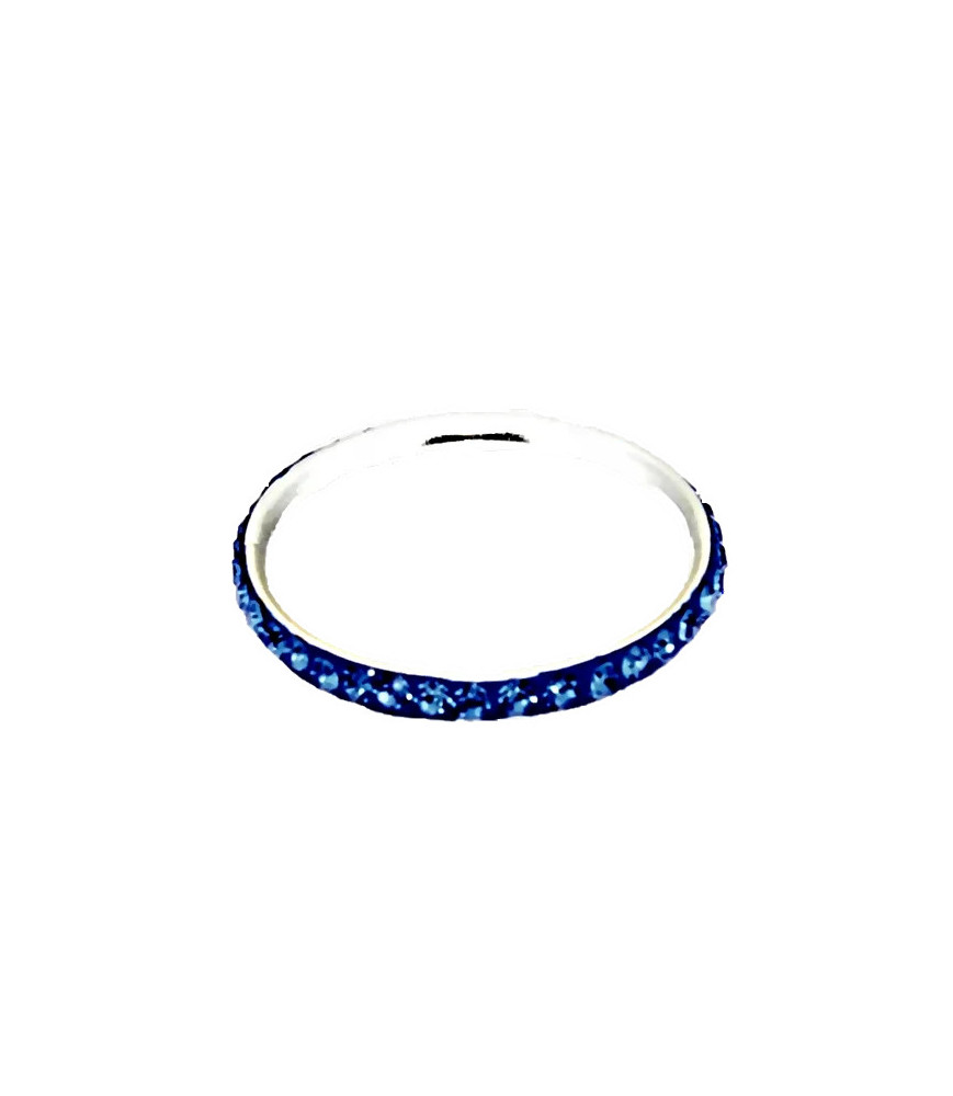 Anillo Svaroski plata| Bisurjoyas