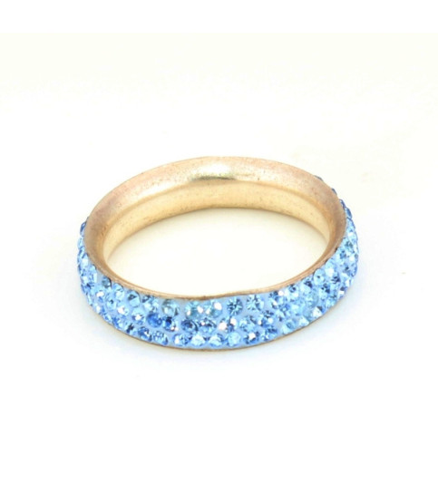 Anillo Svaroski plata| Bisurjoyas