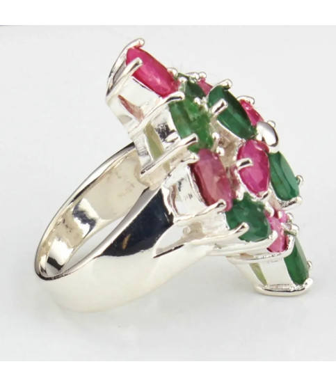 Anillo plata con Piedras Preciosas| Bisurjoyas