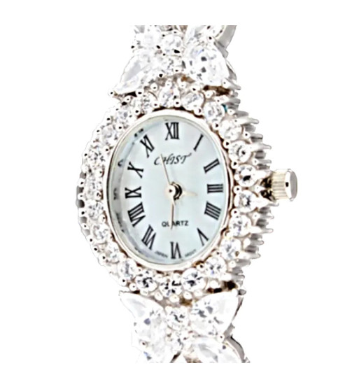 Reloj de plata con circonitas| Bisurjoyas