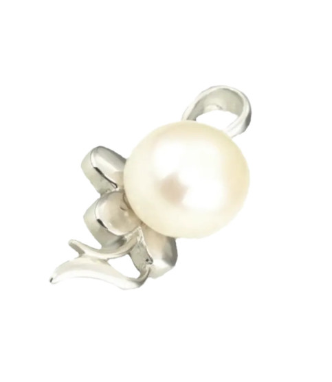 Colgante de perla y plata| Bisurjoyas