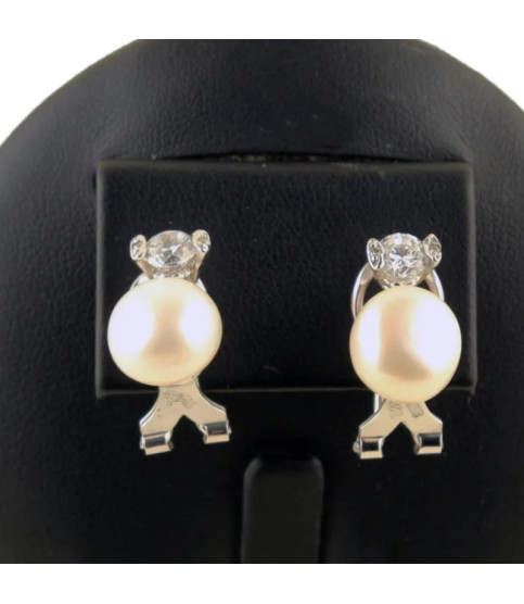 Pendientes de perlas y plata| Bisurjoyas Pendientes de perlas y plata| Bisurjoyas