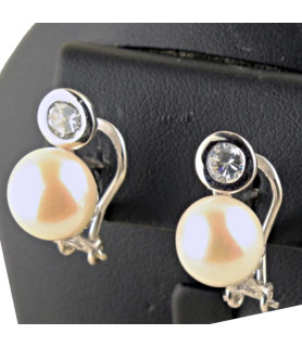Pendientes de perlas y plata| Bisurjoyas