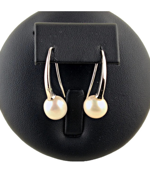 Pendientes de perlas y plata| Bisurjoyas Pendientes de perlas y plata| Bisurjoyas