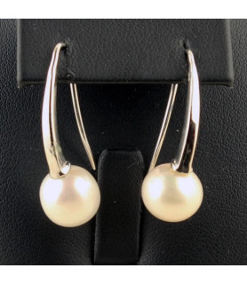 Pendientes de perlas y plata| Bisurjoyas