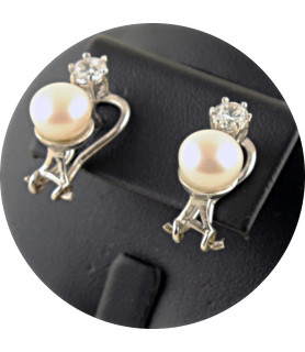 Pendientes perlas| Bisurjoyas