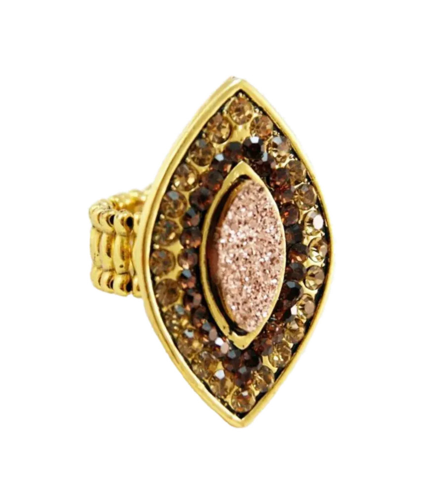 Anillo bisutería dorado| Bisurjoyas