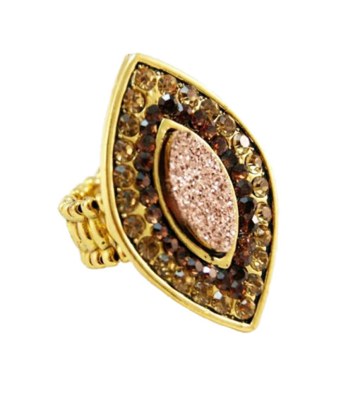 Anillo bisutería dorado| Bisurjoyas