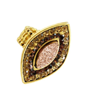 Anillo bisutería dorado| Bisurjoyas