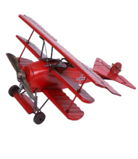 Avión tri-plano rojo| Bisurjoyas