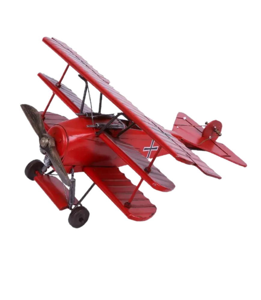 Avión tri-plano rojo| Bisurjoyas