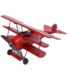 Avión tri-plano rojo| Bisurjoyas