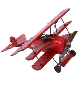 Avión tri-plano rojo| Bisurjoyas