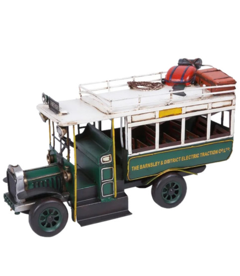 Bus antiguo double decker verde| Bisurjoyas Bus antiguo double decker verde| Bisurjoyas