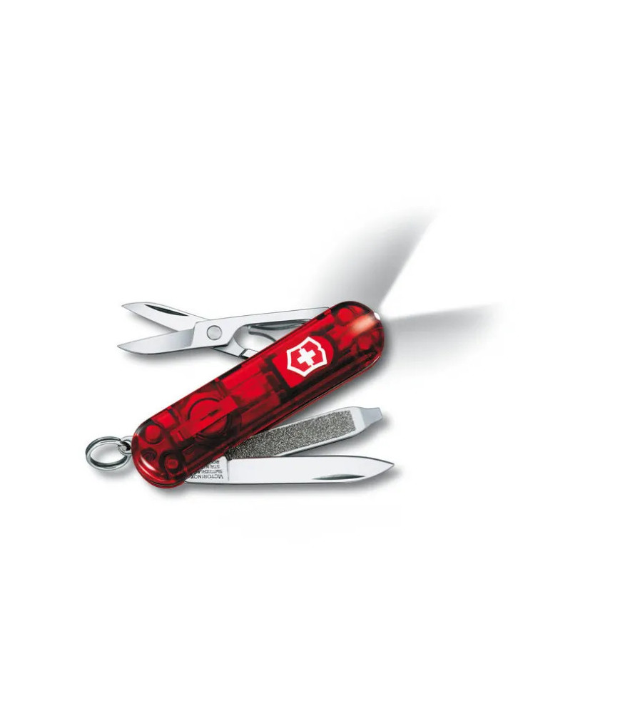 Navaja Victorinox Roja Transparente con Luz| Bisurjoyas