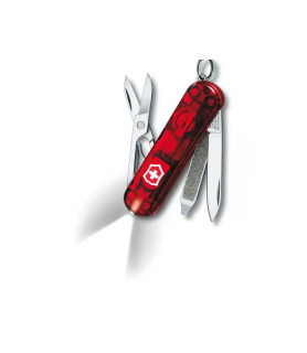 Navaja Victorinox Roja Transparente con Luz| Bisurjoyas