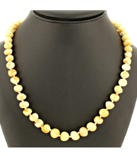 Collar ámbar Baruc blanco| Bisurjoyas