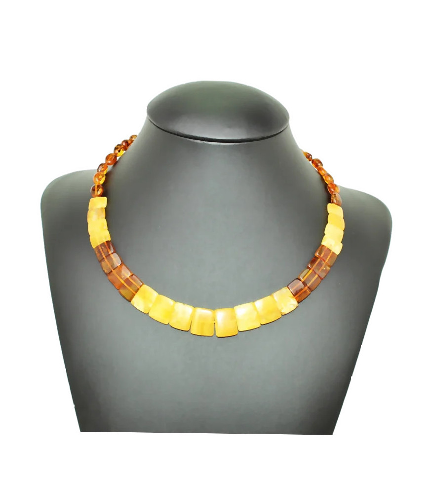 Gargantilla ámbar dos colores| Bisurjoyas