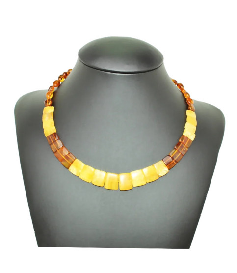 Gargantilla ámbar dos colores| Bisurjoyas Gargantilla ámbar dos colores| Bisurjoyas