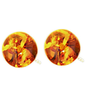 Pendientes ámbar bolas grandes
