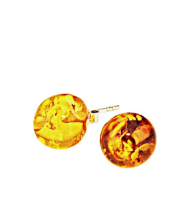 Pendientes ámbar bolitas pequeñas| Bisurjoyas