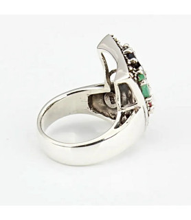 Anillo plata con Piedras Preciosas| Bisurjoyas