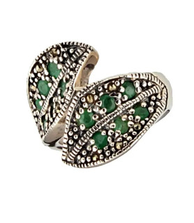 Anillo de Plata con Piedras Preciosas| Bisurjoyas