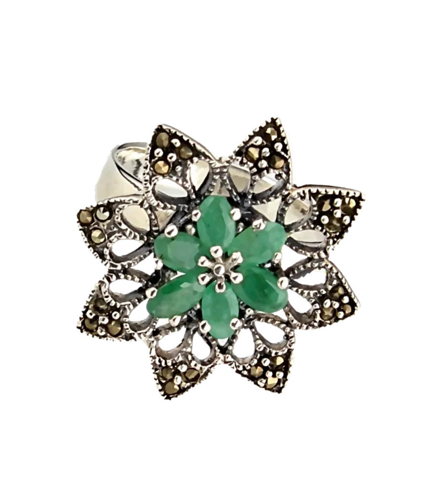 Anillo de Plata con Piedras Preciosas| Bisurjoyas