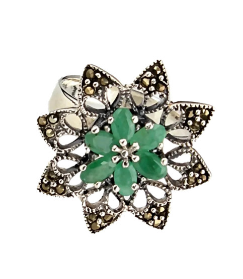 Anillo de Plata con Piedras Preciosas| Bisurjoyas Anillo de Plata con Piedras Preciosas| Bisurjoyas