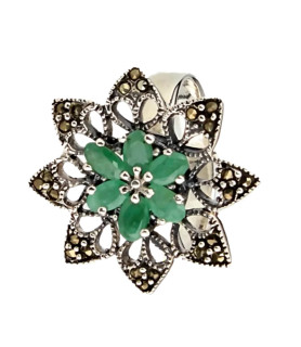 Anillo de Plata con Piedras Preciosas| Bisurjoyas