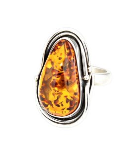 Anillo ámbar plata| Bisurjoyas