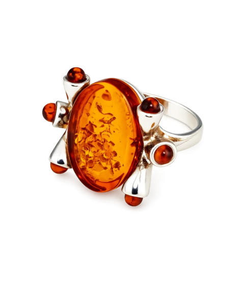 Anillo ámbar plata| Bisurjoyas